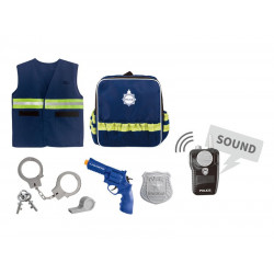 Rendőr jelmez hátizsákban 5 kiegészítővel 5103007 Jelmez kiegészítők REGIO
