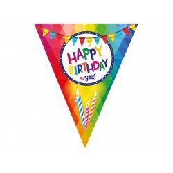 Happy birthday zászló girland 5 m, 10 zászló 8522 Party dekoráció Funny Fashion