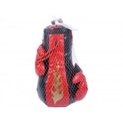 Piros-fekete boksz-szett 65 cm 0812S400 Bokszkesztyű, bokszzsák REGIO