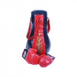 Piros-fekete boksz-szett 65 cm 0812S400 Bokszkesztyű, bokszzsák REGIO