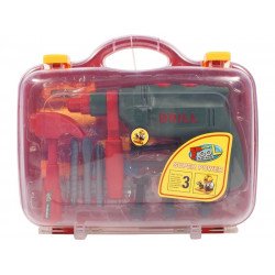 Bőröndös szerszámkészlet fúróval 0704K222 Barkácskészlet REGIO