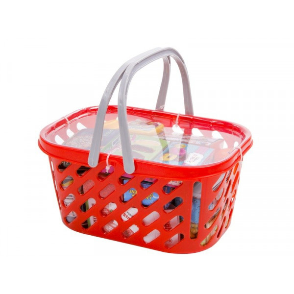 Bevásárlókosár játék élelmiszerekkel