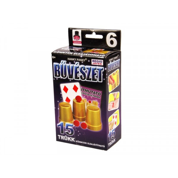 Magic Show bűvészdoboz - 15 trükk - Poharak és go