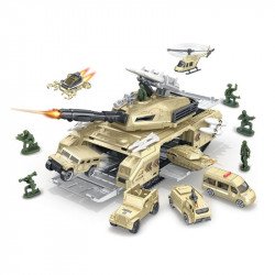 Katonai játékszett tankban (1 repülővel és 6 autó Katonai és rendőr készlet REGIO