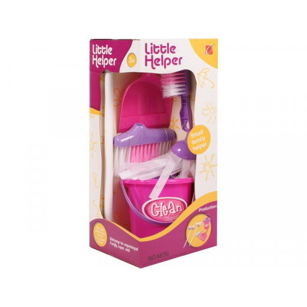 Dobozos takarító készlet - rózsaszín