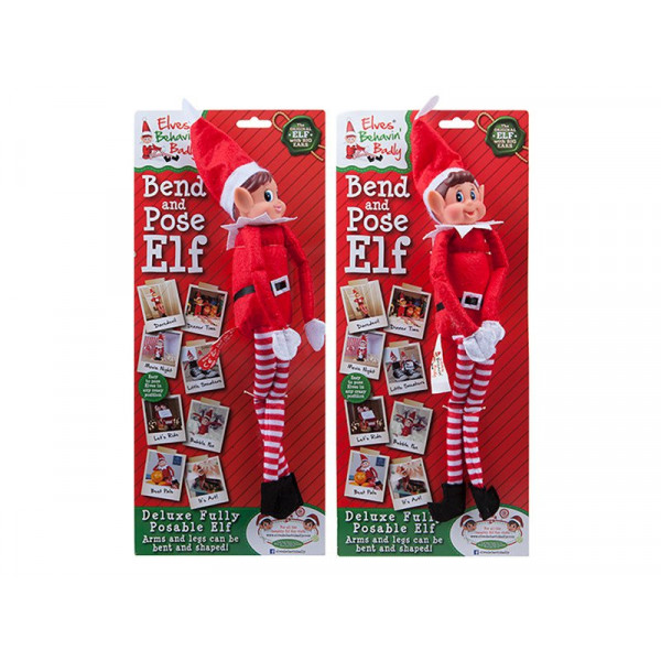 Karácsonyi manó, 30 cm, hajlítható lábú 446070