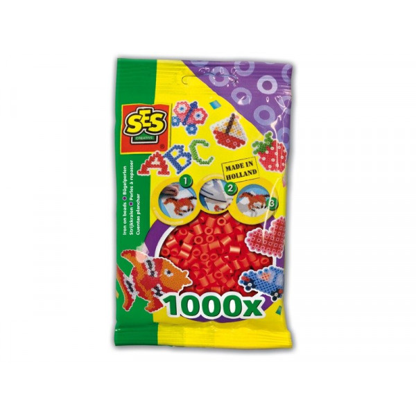 Vasalható gyöngy - 1000 db piros 00702
