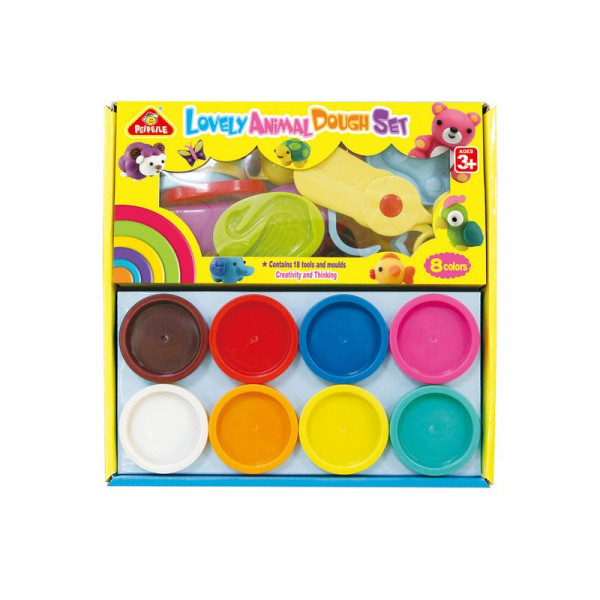 Állatos gyurma szett 8 tégely gyurmával 6820 Állatos gyurma szett 8 tégely gyurmával 6820