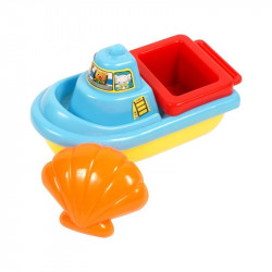 Homokozó 9 darabos készlet kishajóval