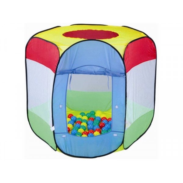 Hatszögletű házikó + 100 db kislabda 8600B-12