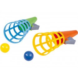 Tölcséres labdakilövő 2 db, 12 cm 61221 Szabadtéri játék LENA