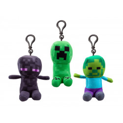 Minecraft plüss kulcstartó 13 cm figurával, 3 fél Plüss kulcstartó Nincs