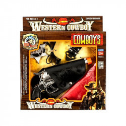 Cowboy pisztoly+csillag+lőszer 50/50536 Játékfegyver, töltény Funny Fashion