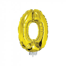0 szám alakú fólia lufi, arany, 41,6 cm 84770 Lufi Funny Fashion