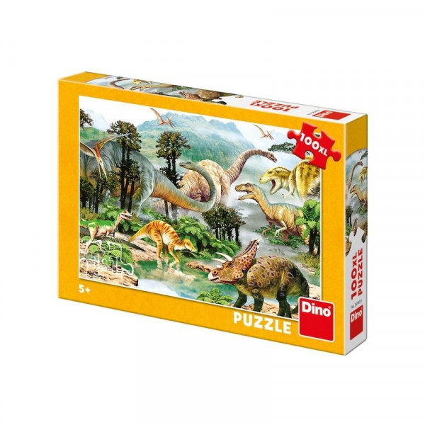 Puzzle 100 db XL Dinoszauruszok 343436