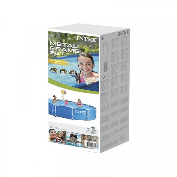 Csővázas medence 366x76 cm, betétes szűrővel, 6+