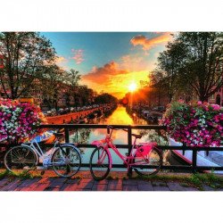 Puzzle 1000 db - Amszterdami bicikli túra 19606 1000-2999 darabos puzzle Ravensburger