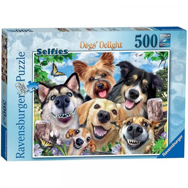Puzzle 500 db - Kutya szelfik 16425