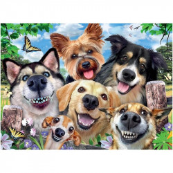 Puzzle 500 db - Kutya szelfik 16425