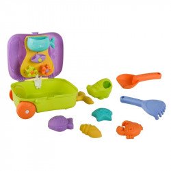 Homokozó és kádjáték szett húzható bőröndben Homokozó, homok Nincs