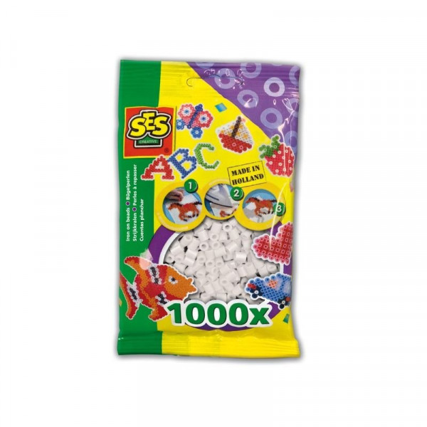 Vasalható gyöngy - 1000 db fehér 00700