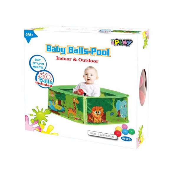 Bébimedence + 50 db kislabda (75x75x30 cm) 8602B