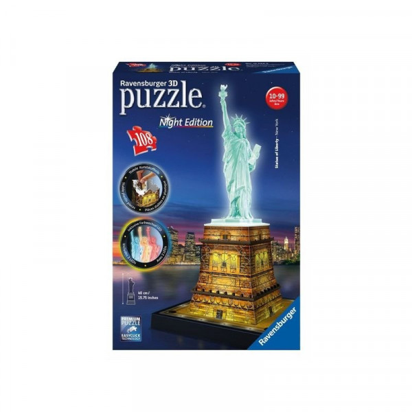 Szabadság-szobor 108 darabos puzzle fénnyel