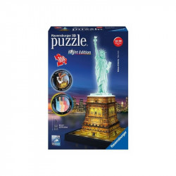 Szabadság-szobor 108 darabos puzzle fénnyel 3D puzzle Ravensburger