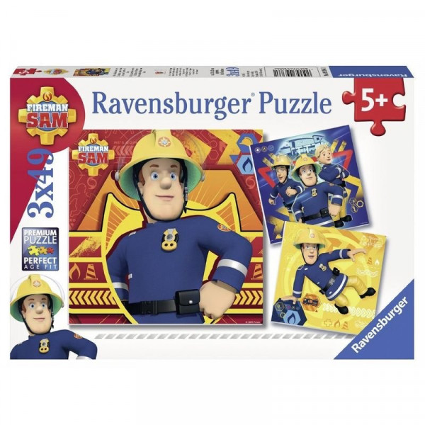 Sam a tûzoltó 3 x 49 darabos puzzle
