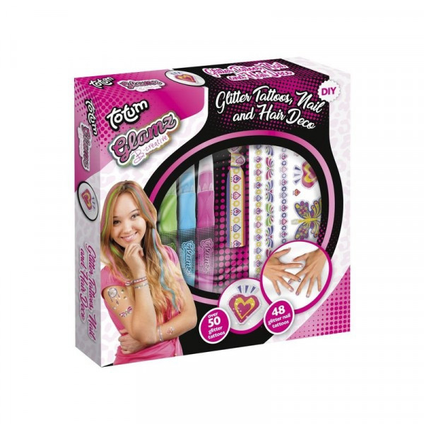 Totum: Glamz tetováló, haj- és körömdíszítő készlet