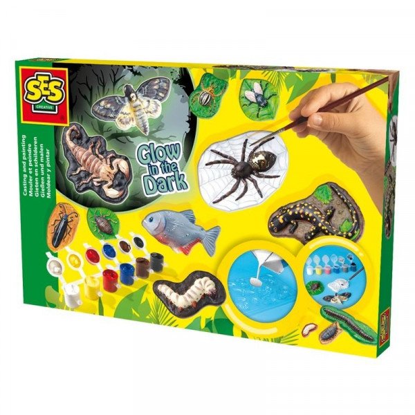 SES foszforeszkáló állatok gipszkiöntõ készlet