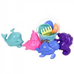 Homokozó hálóban 9 darabos készlet Homokozó, homok Nincs