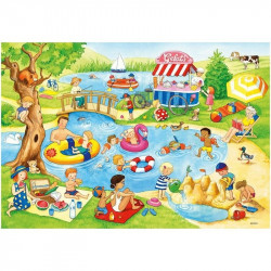Puzzle 2x24 db Szabadidõ a tengerparton