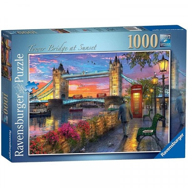 Puzzle 1 000 db - Tower Bridge naplementében