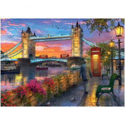 Puzzle 1 000 db - Tower Bridge naplementében