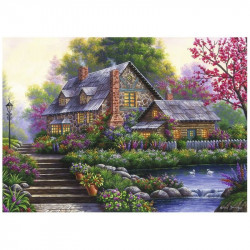 Puzzle 1000 db - Romantikus kis ház