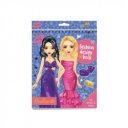 Besties - 24x20 cm divatervezõ füzet, 2 ív matrica, 2 féle színes lap, 3 sablon, 20 baba alaprajz, 2