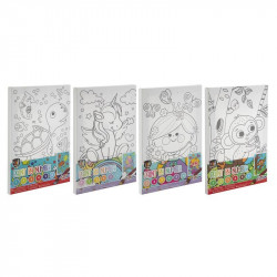Grafix - Fess számok szerint, 4 féle - 29,7 x 19,5 cm ecsettel+ 6 festékkel Kreatív készlet Grafix