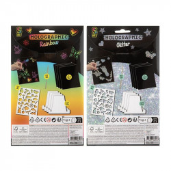 Grafix - A5 képkarcoló csillám / szivárvány 2 féle Kreatív készlet Grafix