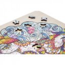 Fa puzzle Unikornis egyedi formák 130 db - keret 30 x 22 cm - FSC fa