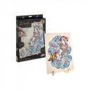 Fa puzzle Unikornis egyedi formák 130 db - keret 30 x 22 cm - FSC fa