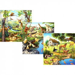 Ravensburger: Állatok 3 x 49 darabos puzzle 1-99 darabos puzzle Ravensburger