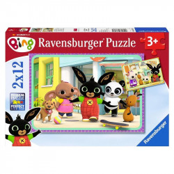 Puzzle 2x12 db - Bing mókázik 1-99 darabos puzzle Ravensburger