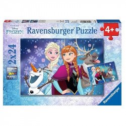 Ravensburger: Jégvarázs északi fény 2 x 24 darabos puzzle 1-99 darabos puzzle Ravensburger