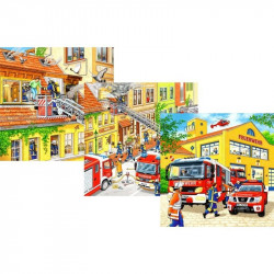 Ravensburger: Tűzoltók 3 x 49 darabos puzzle 1-99 darabos puzzle Ravensburger
