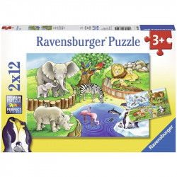 Ravensburger Állatkerti állatok 2 x 12 db puzzle 1-99 darabos puzzle Ravensburger