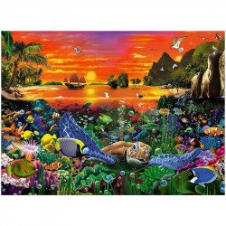 Ravensburger Puzzle 500 db Teknős a korallzátonyon 500-999 darabos puzzle Ravensburger