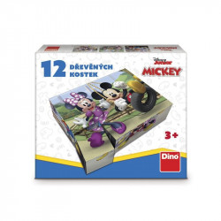 Fa mesekocka 12 db - Mickey és Minnie Készségfejlesztő fajáték Dino