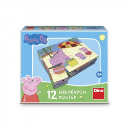 Fa mesekocka 12 db - Peppa malac Mesekocka Dino