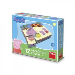 Fa mesekocka 12 db - Peppa malac Mesekocka Dino